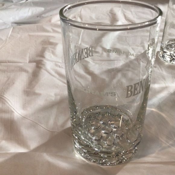 Libbey Glass Benchmark Seagram’s Etched 80s Six Hi Ball Whiskey Cocktail 9oz Vtg - Picture 1 of 6